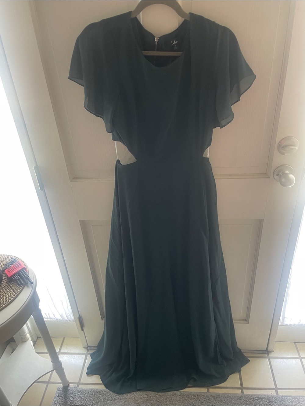 Lulu’s Cutout Flutter Sleeve Dress